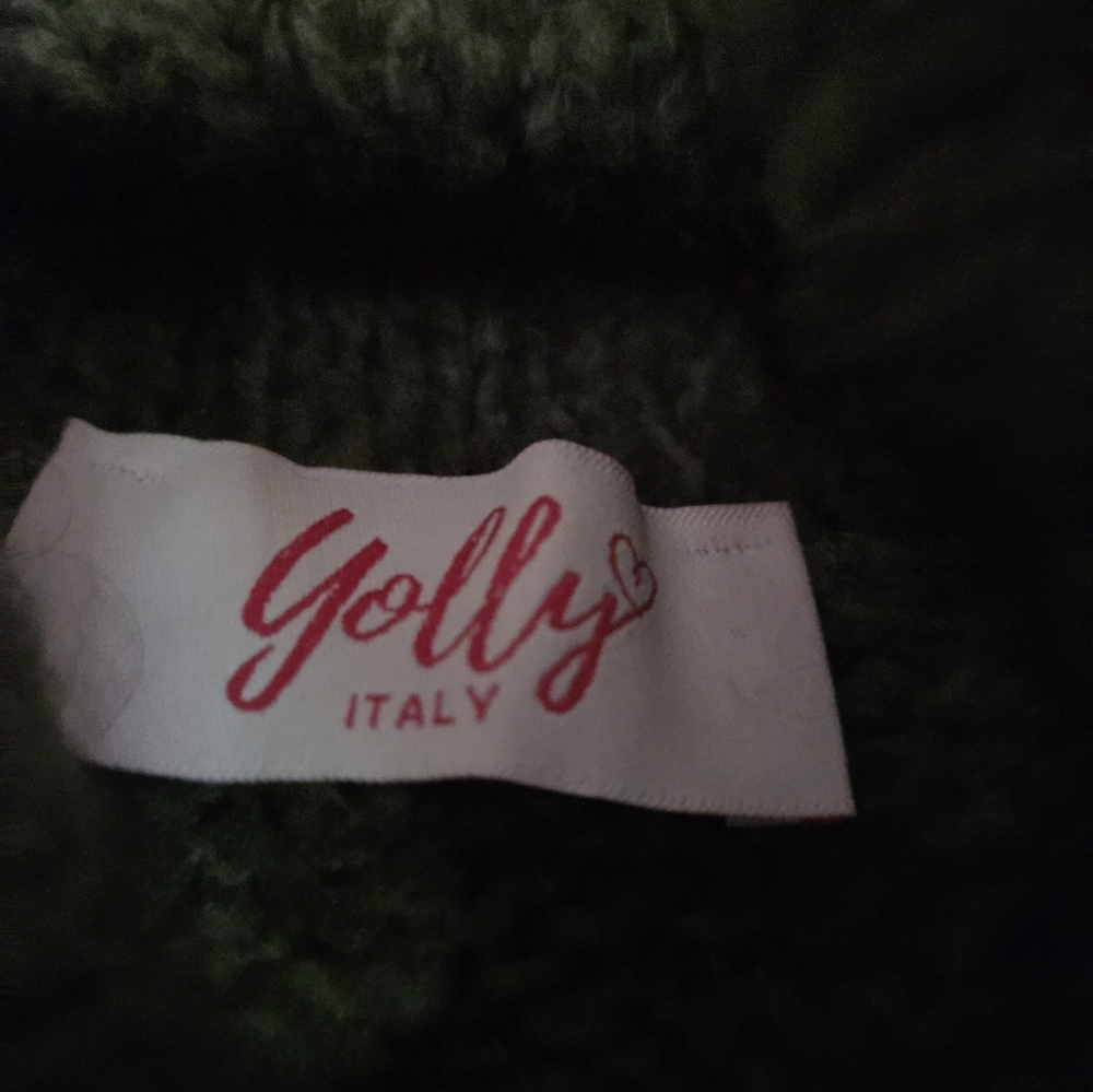 Yolly Italy Green Knit Poncho Sweater